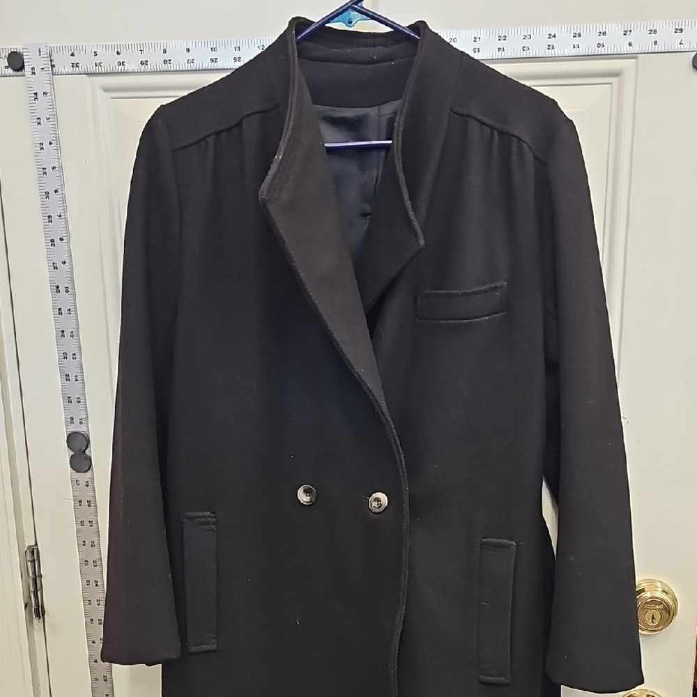Double-Breasted, Pea, Coat, Classic, Warm, Classic, Vintage, Casual, Streetwear,